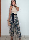 Jaz Animal Print Pant (Teal)