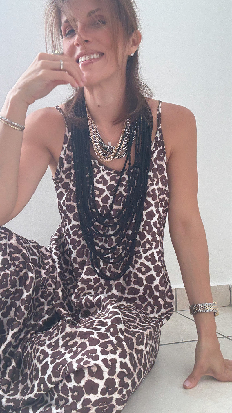 Animal print dress (Line A)