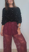 Lace long pants