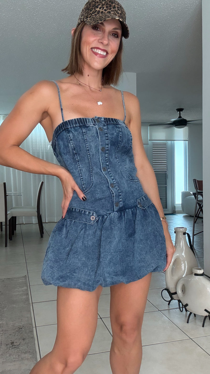 Bubble Denim dress