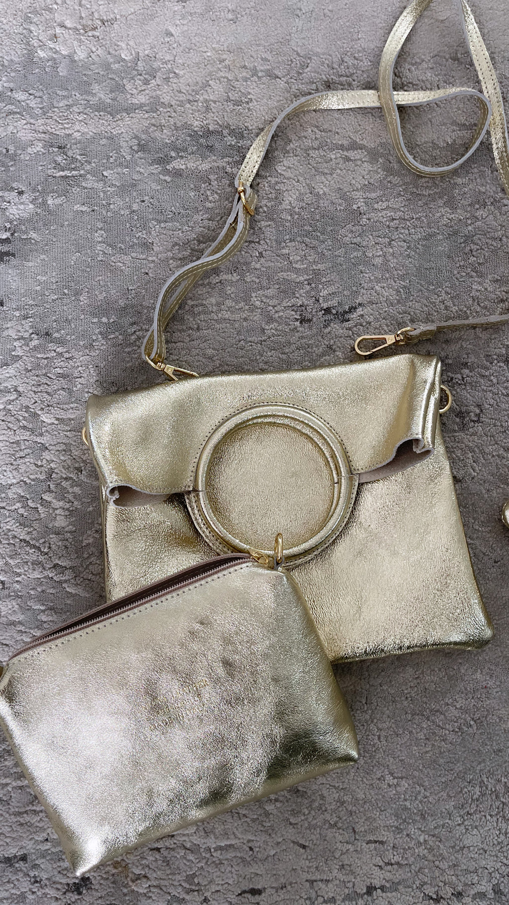 Italian bag- Gold Tone