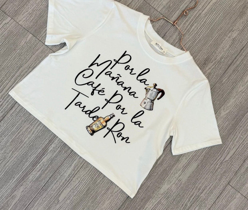 Cafe & Ron Crop Top