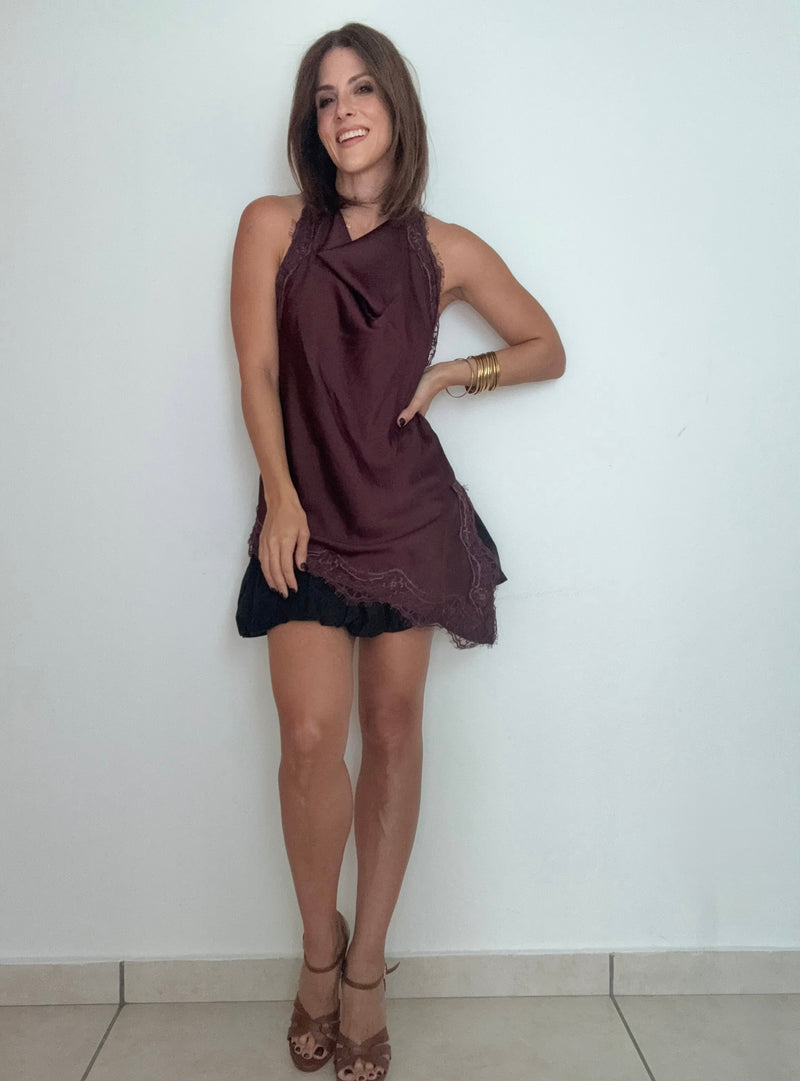 Cami Asymmetric lace top
