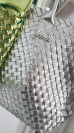 Metallic Woven Tote Bag