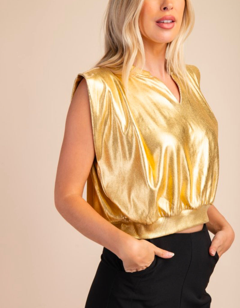 Metallic Golden Top