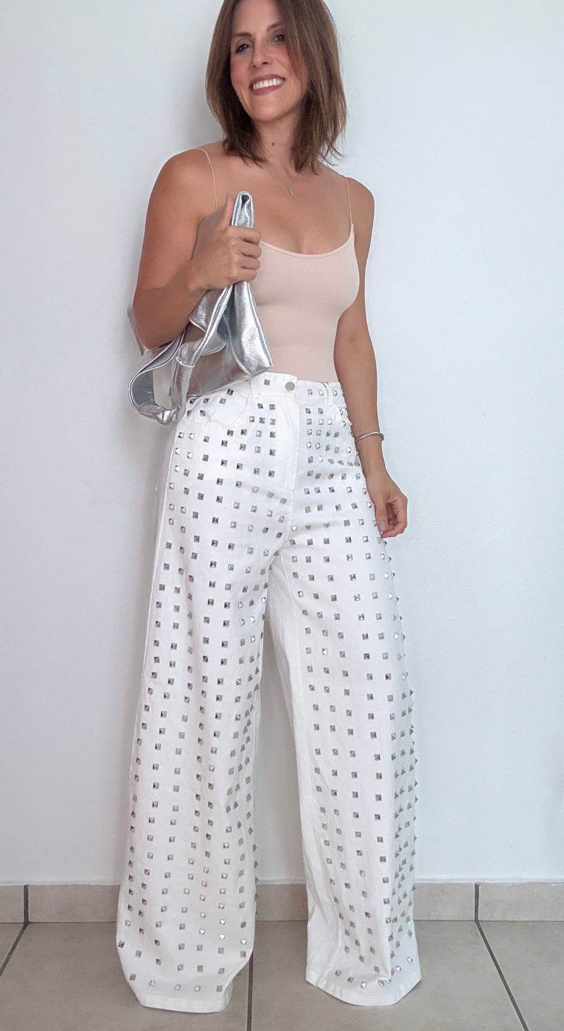 White Stud Jeans