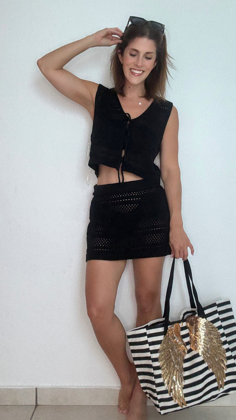 Ginevra Crochet Cover up set