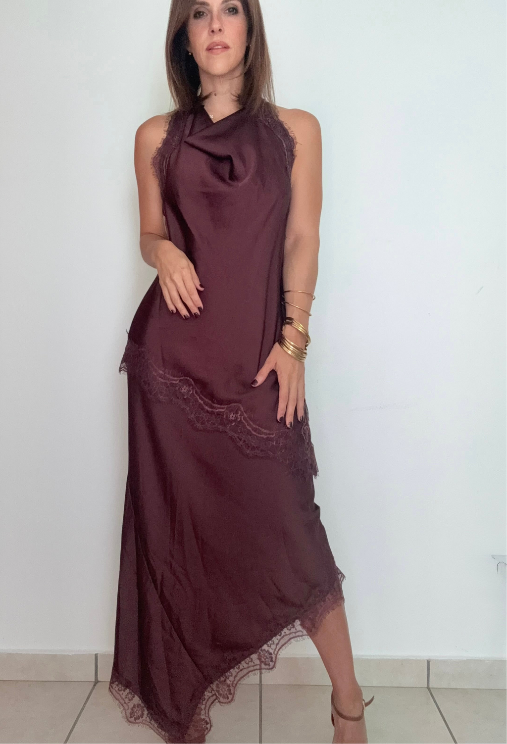 Cami Asymmetric Lace skirt