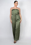 Mini Rhinestones Jumpsuit (black-olive green)