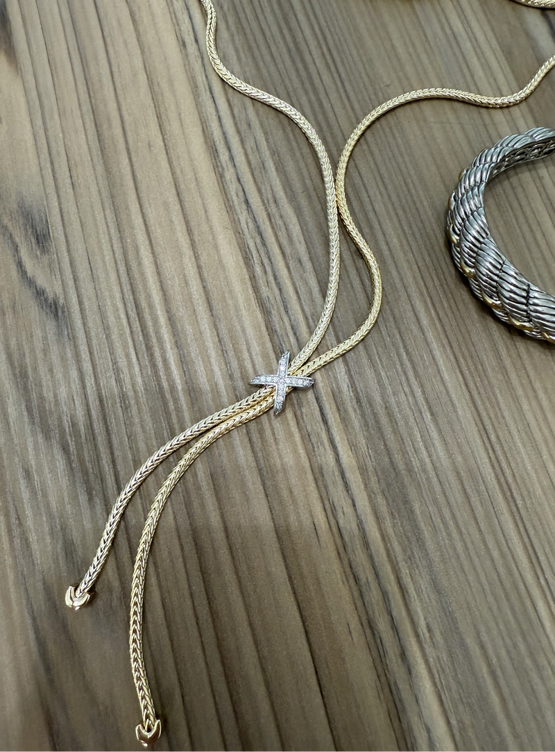 “X” DY long necklace