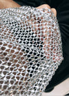 Rhinestones mesh top