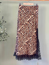 Lace Italian Skirt-Animal print)