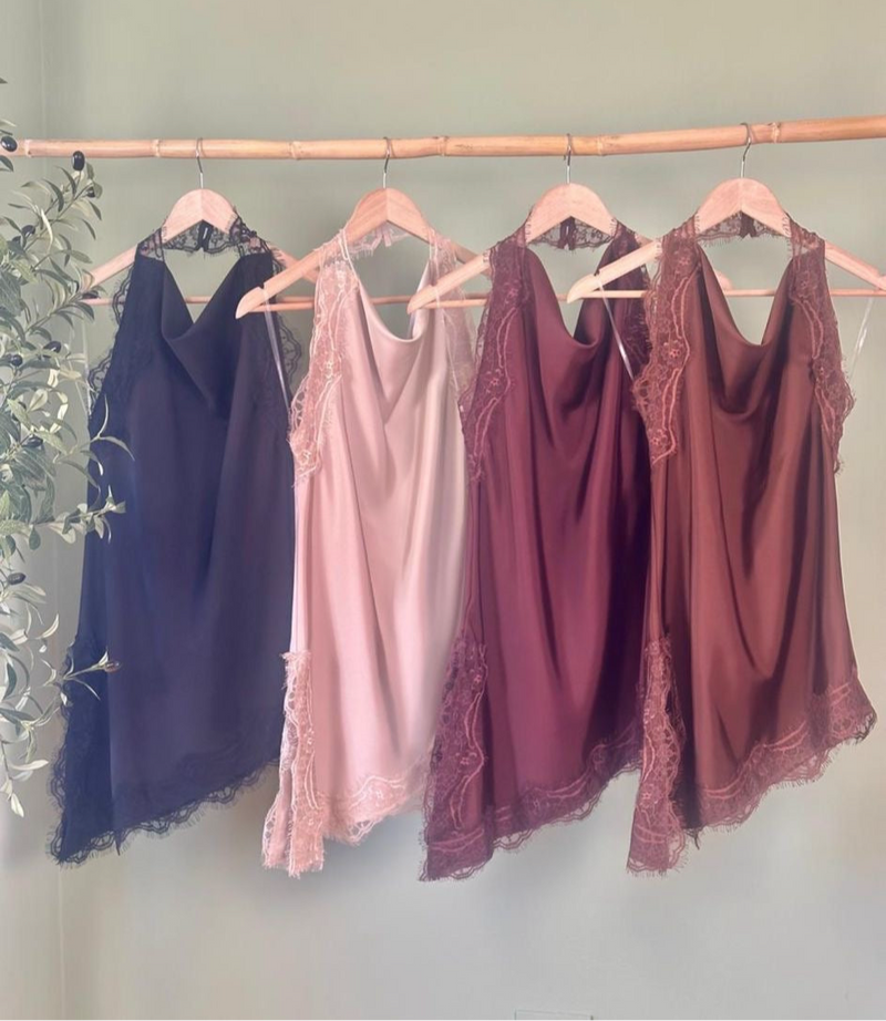 Cami Asymmetric lace top (pre-order)