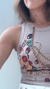 UGems & Chains top (taupe, white, or black)