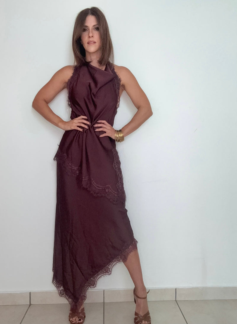 Cami Asymmetric Lace skirt