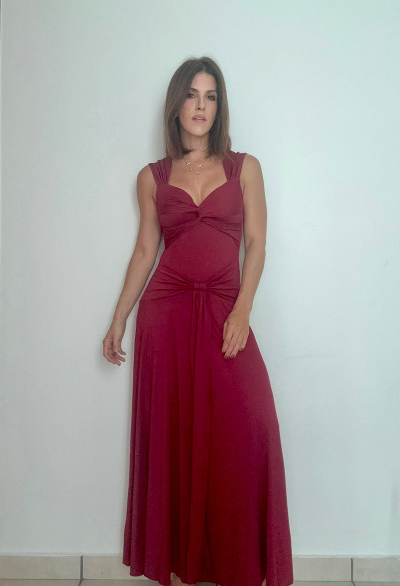 Katty dress (wine)