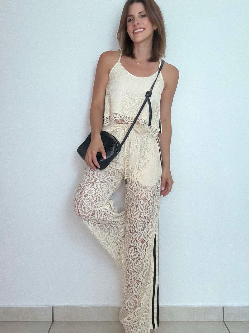Elena Lace Set - Crema