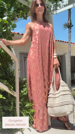 London Lorene Halter Maxi Dress