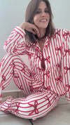 Bow & stripes long pants pjs