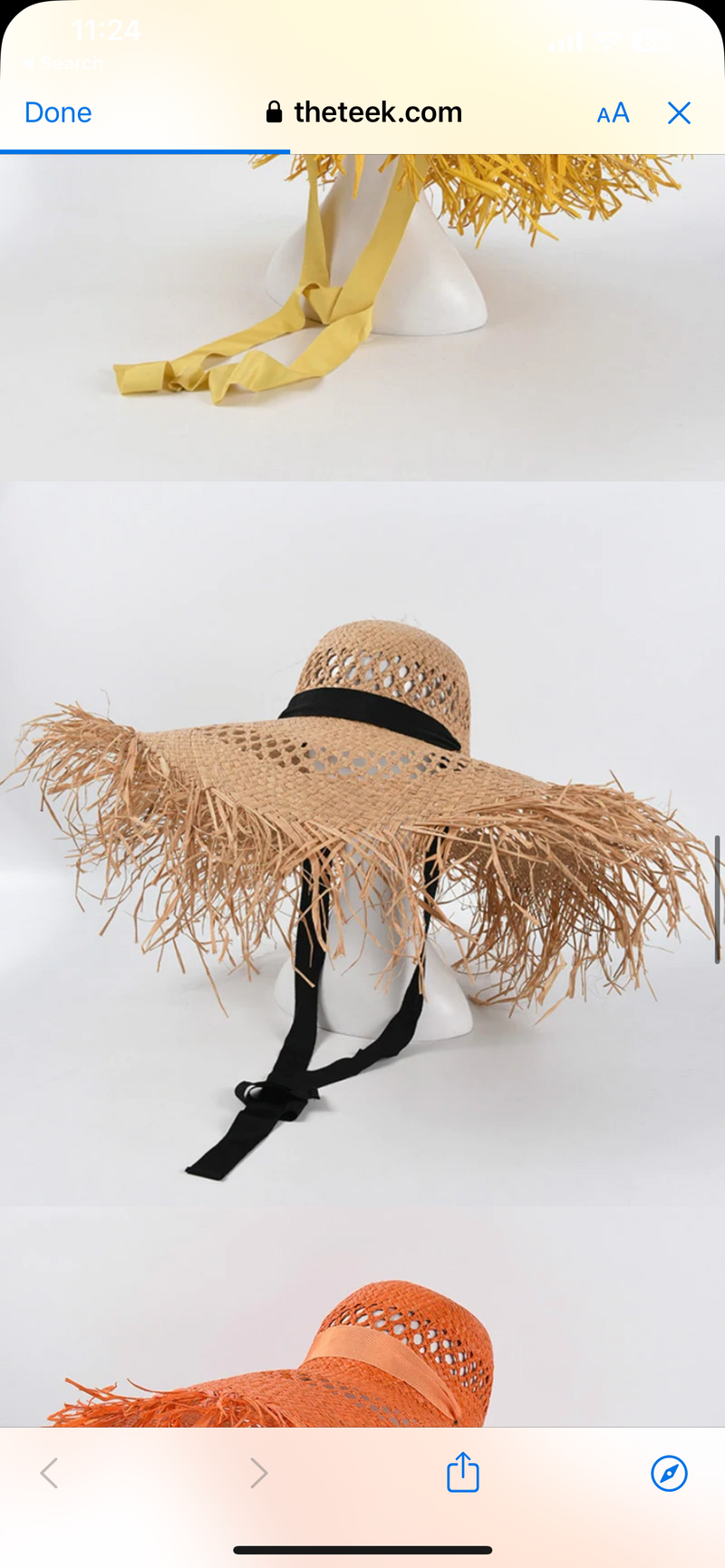Kim rafia hat